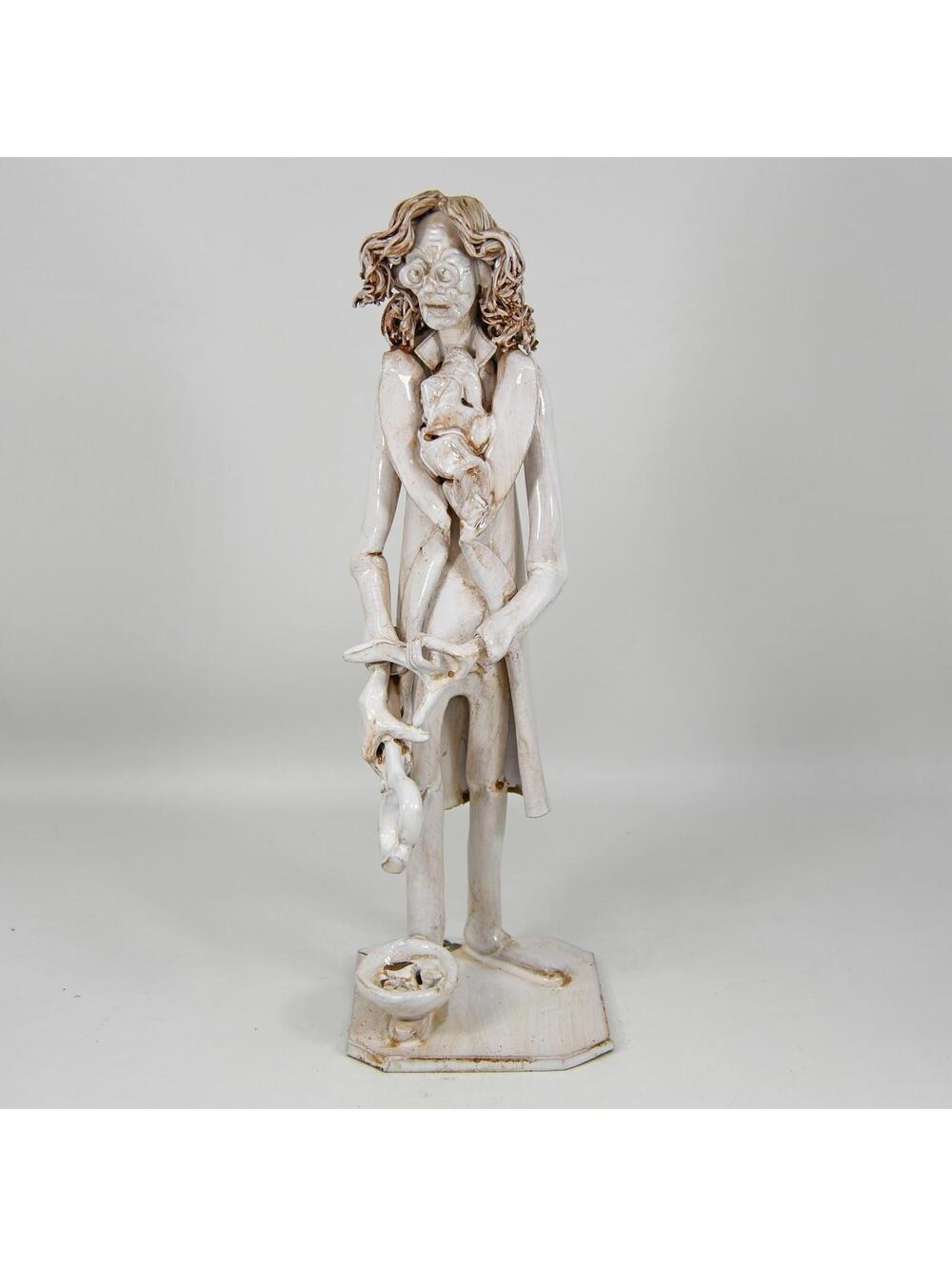 Dentist Figurine Dino Bencini Italian Whimsical Art Sculpture Italy 10" Ceramic